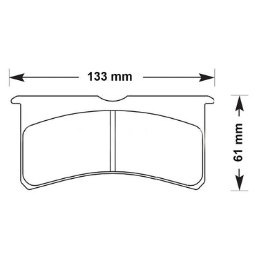 Carbotech CTW7420 racing brake pads for the Willwood Superlight Bridgebolt caliper